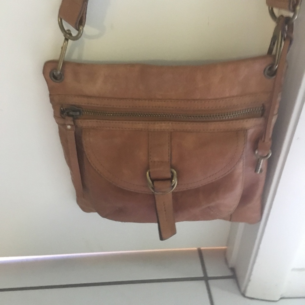 Fossil leather handbag